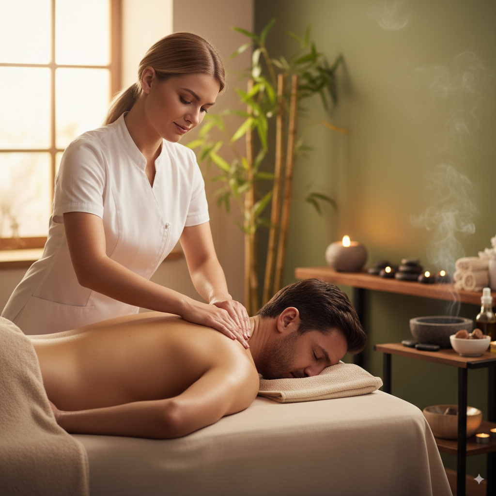 Rustige massage omgeving